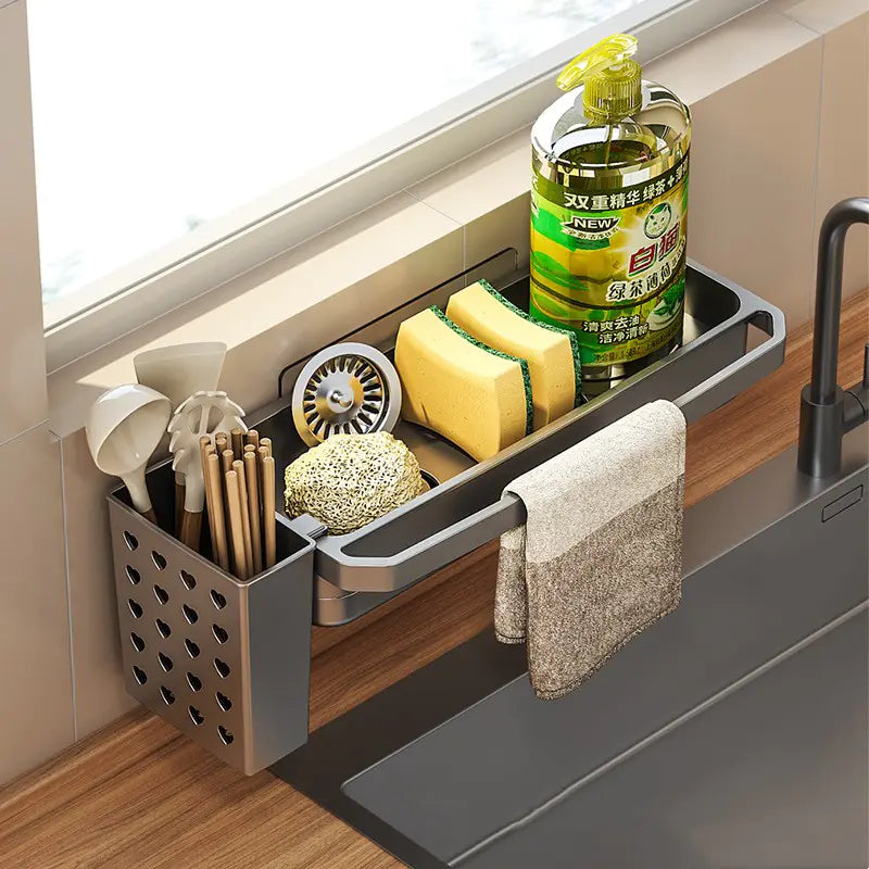 Kitchen Sink Rag Drain Rack