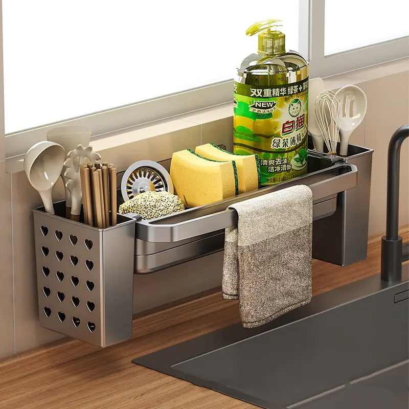 Kitchen Sink Rag Drain Rack