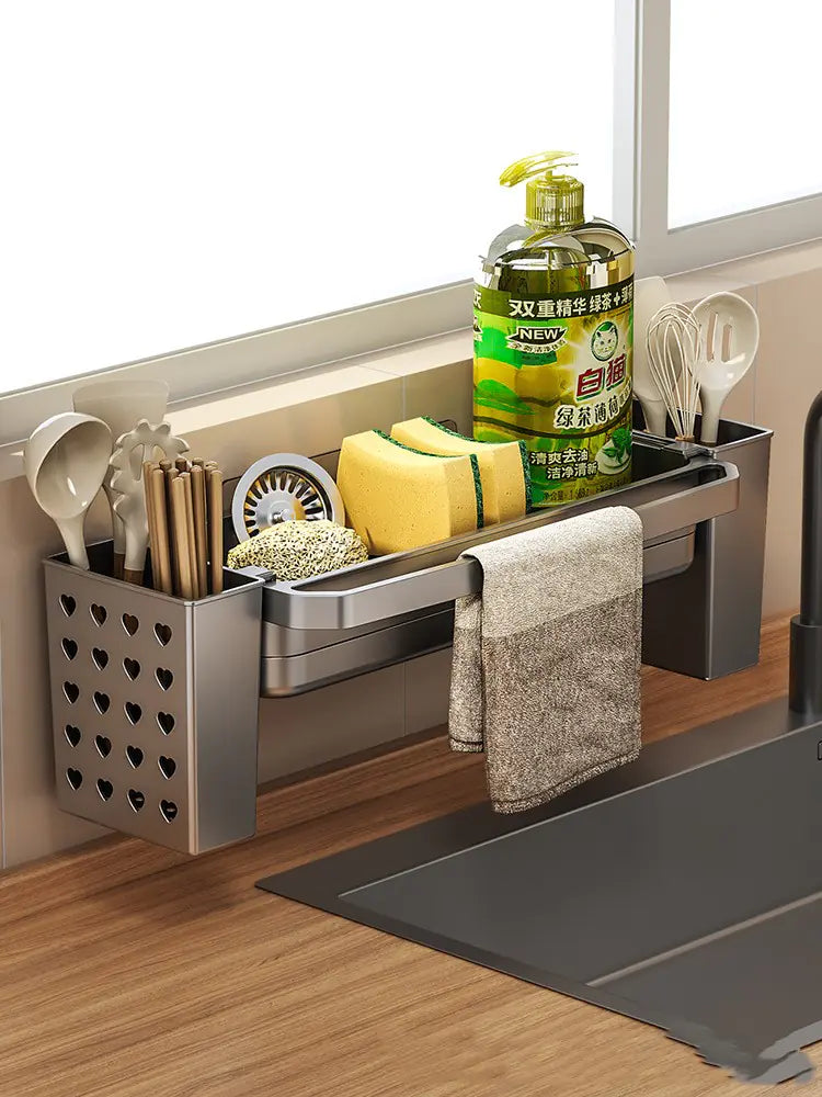 Kitchen Sink Rag Drain Rack
