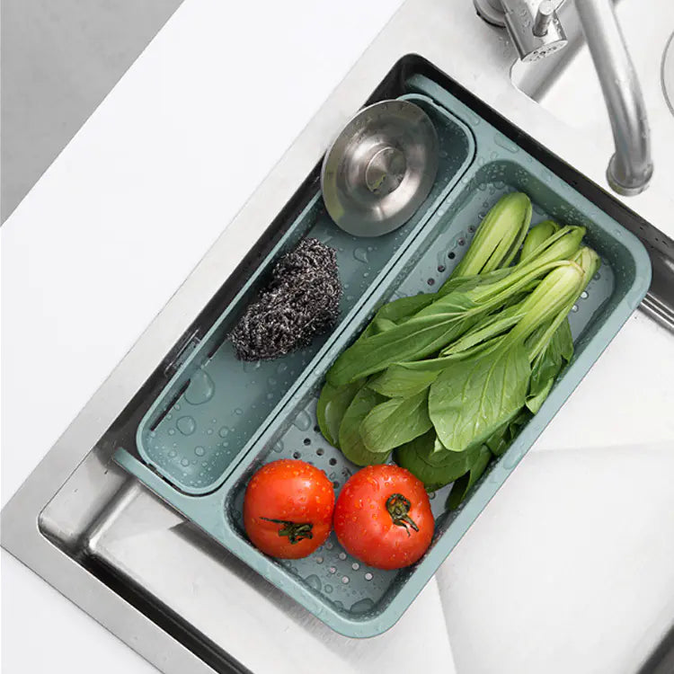 Kitchen No-Drill Collapsible Drain Rack for Vegetables